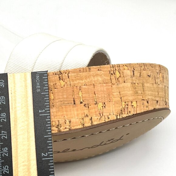 Splendid Womens Size 10M‎ Travis White Cork Platforms Sandals Shoes - Picture 13 of 14